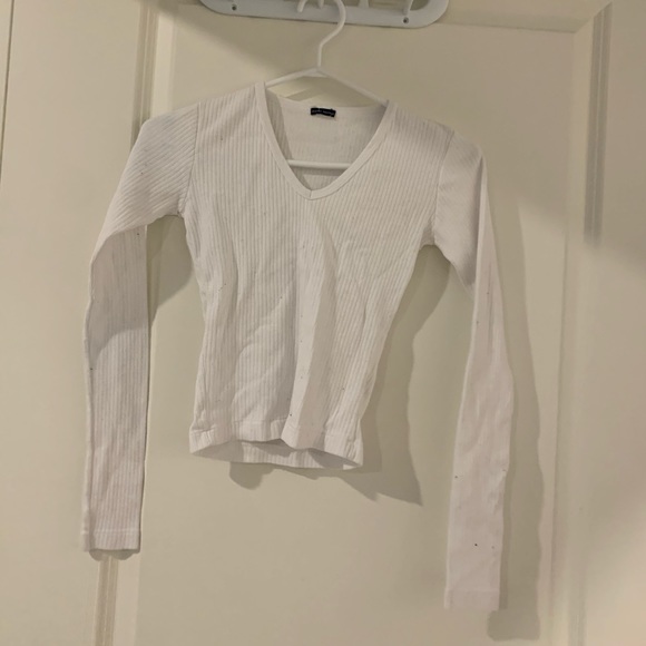 Brandy Melville White Longsleeve Top - Picture 1 of 3